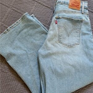 Levi's High-Rise Wide Leg Light Blue Jeans